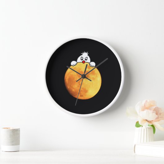Cute man in the moon 壁時計 (ホーム)