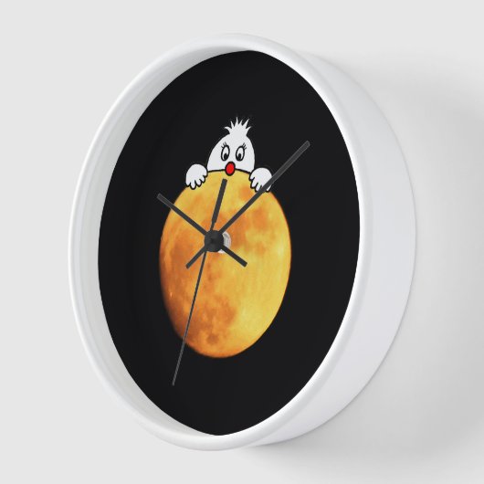 Cute man in the moon 壁時計 (傾斜)