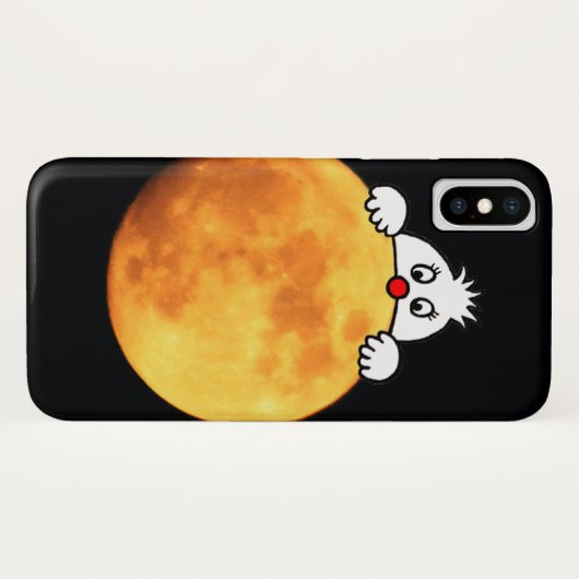 Cute man in the moon Case-Mate iPhoneケース (裏面(横))