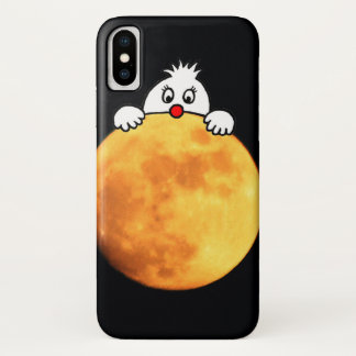 Cute man in the moon iPhone x ケース