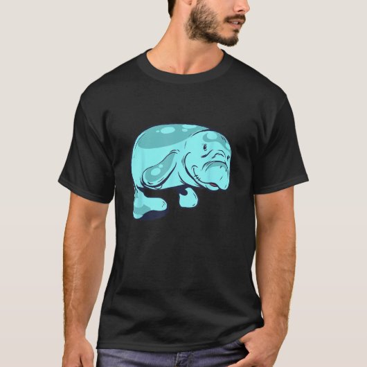 Cute Manatee  Aquatic Animal Sea Animal Manatee Tシャツ (正面)