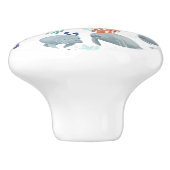 Cute Manatees With Bubbles Pattern セラミックノブ (側面)