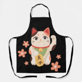Cute Maneki Neko Lucky Cat エプロン (正面)