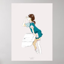 Cute Manga Style Daily Life Illustration