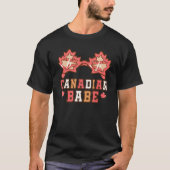 Cute Maple Leaf Sunglasses Canada Day Canadian Bab Tシャツ (正面)