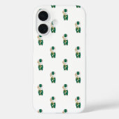 Cute Marching Bunny Trombone Player Cartoon Green Case-Mate iPhoneケース (裏面)