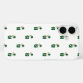 Cute Marching Bunny Trombone Player Cartoon Green Case-Mate iPhoneケース (裏面 (横))