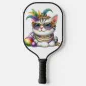 CUTE MARDI GRAS DRESSED KITTY CAT ピックルボールラケット (裏面)
