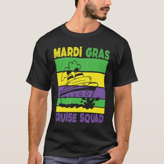 Cute Mardi Gras Family Cruise Squad Vacation on Bo Tシャツ (正面)