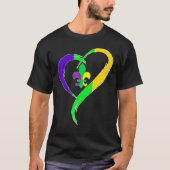Cute Mardi Gras Heart Funny Fleur-De-Lis Mardi Gra Tシャツ (正面)