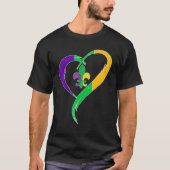 Cute Mardi Gras Heart Funny Fleur-De-Lis Mardi Gra Tシャツ (正面)
