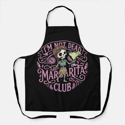 Cute Margarita  Skelton エプロン (正面)