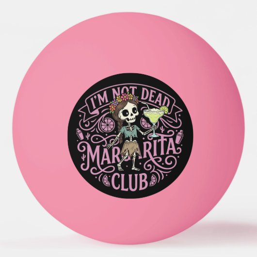 Cute Margarita  Skelton 卓球ボール (正面)