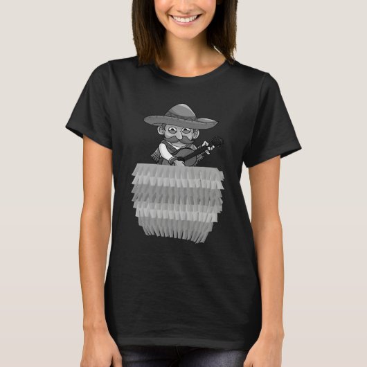 Cute Mariachi In Pocket  Cinco De Mayo  Men Women Tシャツ (正面)