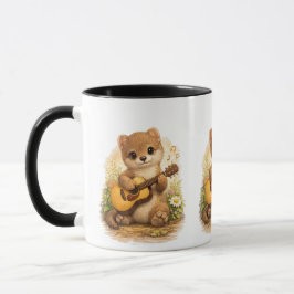 Cute Marten Guitar Mug – Musical Woodland Animal マグカップ
