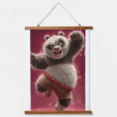 Cute Martial Arts Panda Wall Art Set of 3 Kids Roo 吊り下げ型タペストリー (正面2)