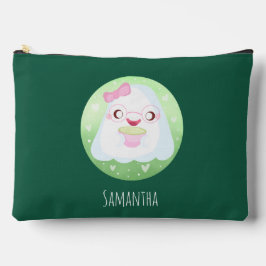 Cute Matcha Latte Ghost アクセサリーポーチ