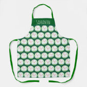 Cute Matcha Latte Ghost エプロン (正面)