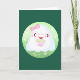 Cute Matcha Latte Ghost カード