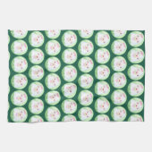 Cute Matcha Latte Ghost キッチンタオル (横)