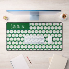 Cute Matcha Latte Ghost デスクマット