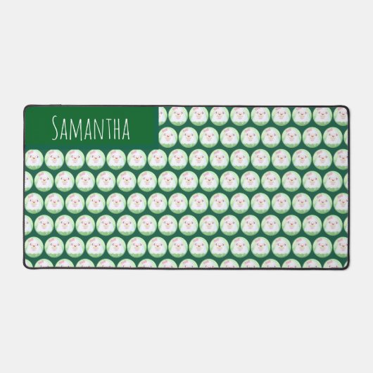 Cute Matcha Latte Ghost デスクマット (正面)