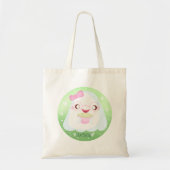 Cute Matcha Latte Ghost トートバッグ (正面)