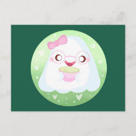 Cute Matcha Latte Ghost ポストカード
