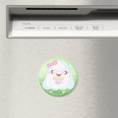 Cute Matcha Latte Ghost マグネット (インサイチュ (食洗機))
