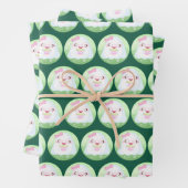 Cute Matcha Latte Ghost ラッピングペーパーシート (インサイチュ)