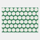 Cute Matcha Latte Ghost ラッピングペーパーシート (正面)