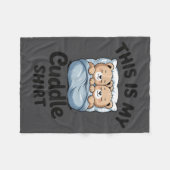 Cute Matching Bear This Is My Cuddle フリースブランケット (正面(横))
