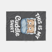 Cute Matching Bear This Is My Cuddle  フリースブランケット (正面(横))