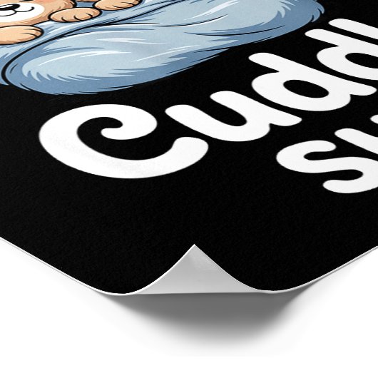 Cute Matching Bear This Is My Cuddle  ポスター (角)