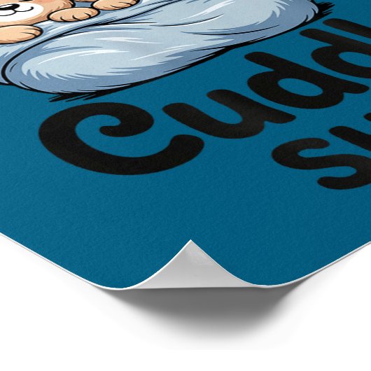 Cute Matching Bear This Is My Cuddle  ポスター (角)