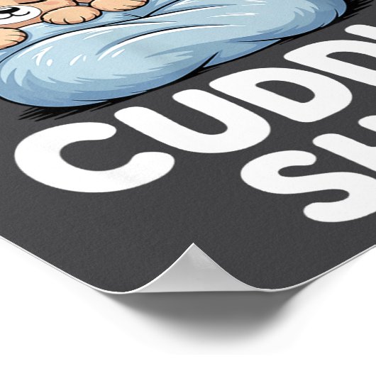 Cute Matching Bear This Is My Cuddle  ポスター (角)