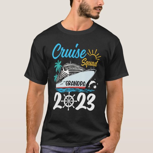 Cute Matching Family Cruise Squad 2023 Grandpa Cru Tシャツ (正面)
