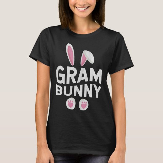 Cute Matching Family Easter Day Gram Bunny Tシャツ (正面)