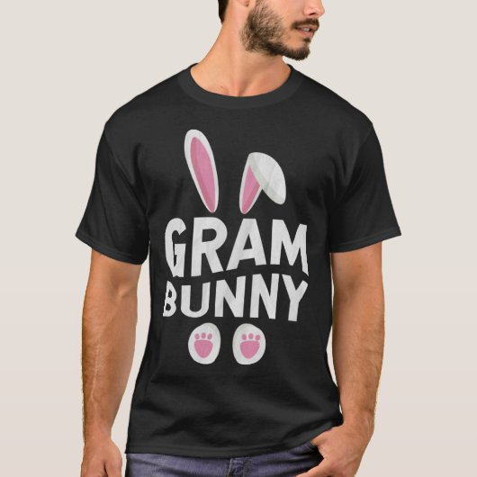 Cute Matching Family Easter Day Gram Bunny Tシャツ (正面)
