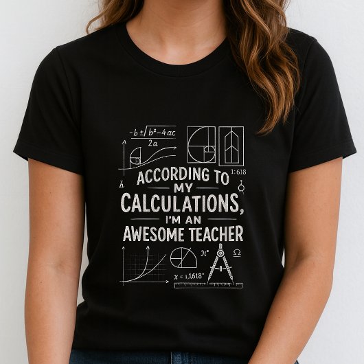 Cute Math Formula Tee, Funny Awesome Teacher Tシャツ