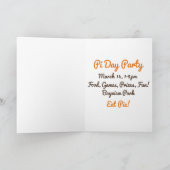 Cute Math Nerd Bear with Pie カード (内部)