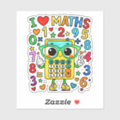 Cute Math Owl Sticker for Kids School Fun シール (シート)
