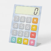 Cute Maths Calculator Desk Art for Kids 台座サイン (正面)