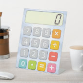 Cute Maths Calculator Desk Art for Kids 台座サイン (インサイチュ)