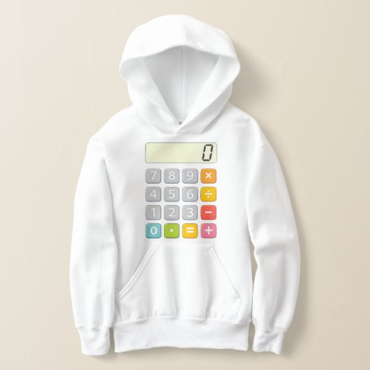 Cute Maths Calculator Hoodie for Kids School (レイダウン)