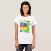 Cute Maths Calculator Numbers Cartoon T Shirt Kids Tシャツ (正面フル)