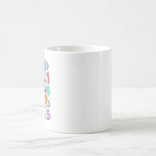 Cute Maths Calculator Numbers Mug for Kids コーヒーマグカップ (中央)