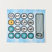 Cute Maths Calculator Poster for Kids タペストリー (正面(横))