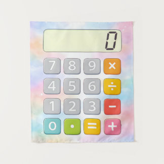 Cute Maths Calculator Poster for Kids タペストリー