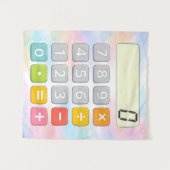 Cute Maths Calculator Poster for Kids タペストリー (正面(横))